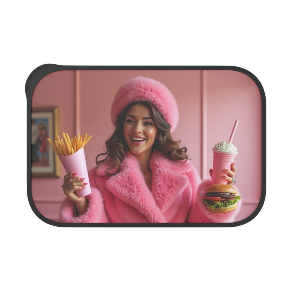 "Pink Mink" - Bento Box with Band and Utensils