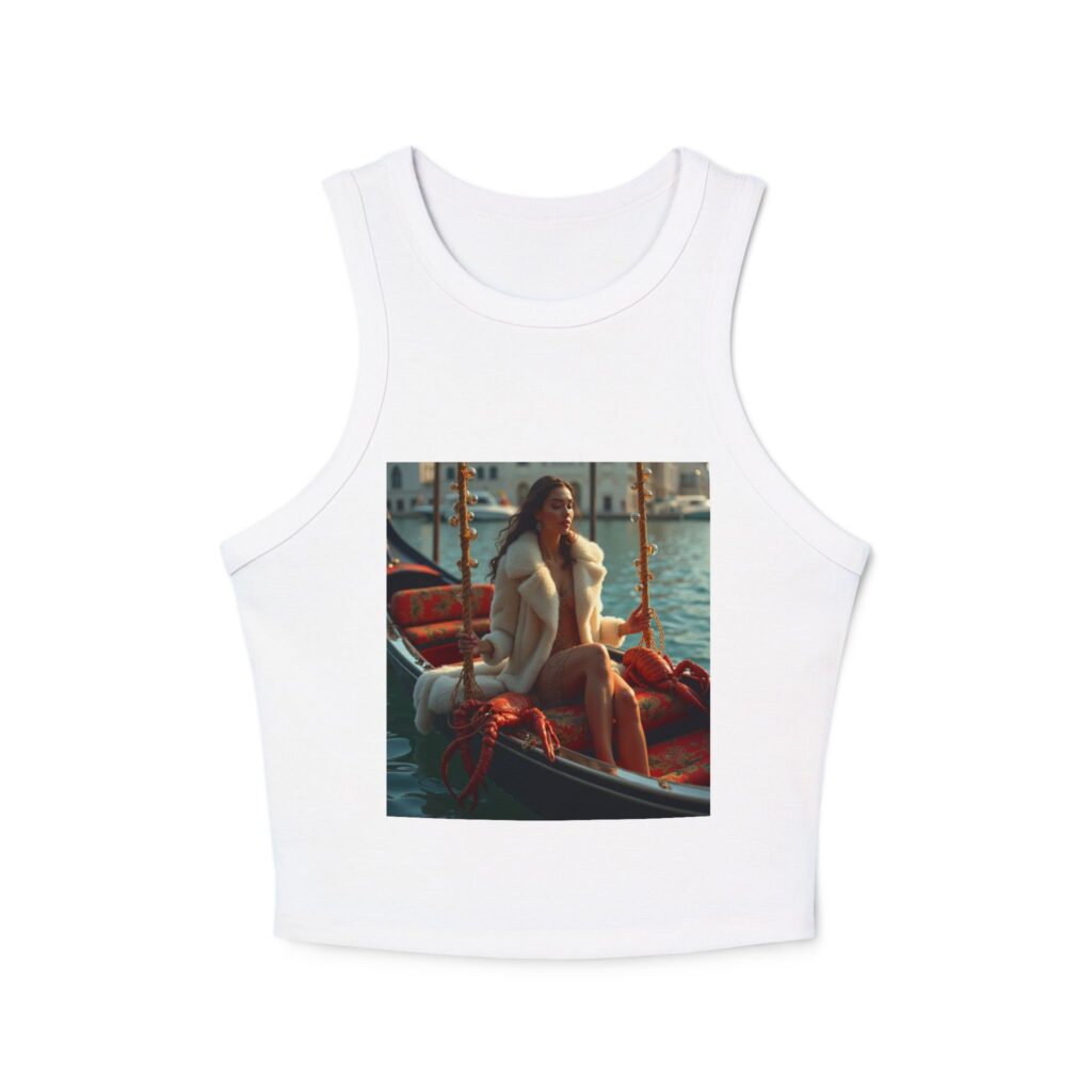 "Lobster & Chill" - Women's Micro Rib Racer Tank Top