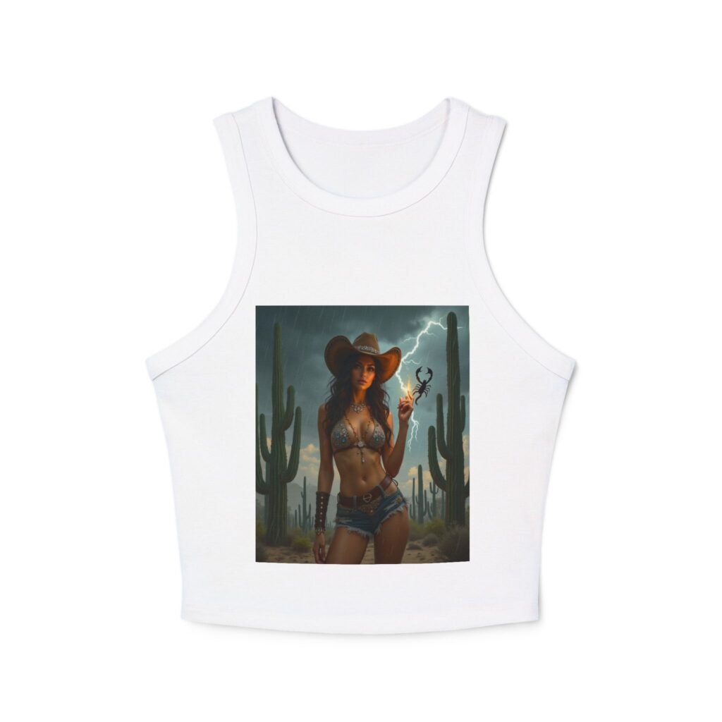 "Double Scorpio" - Women's Micro Rib Racer Tank Top