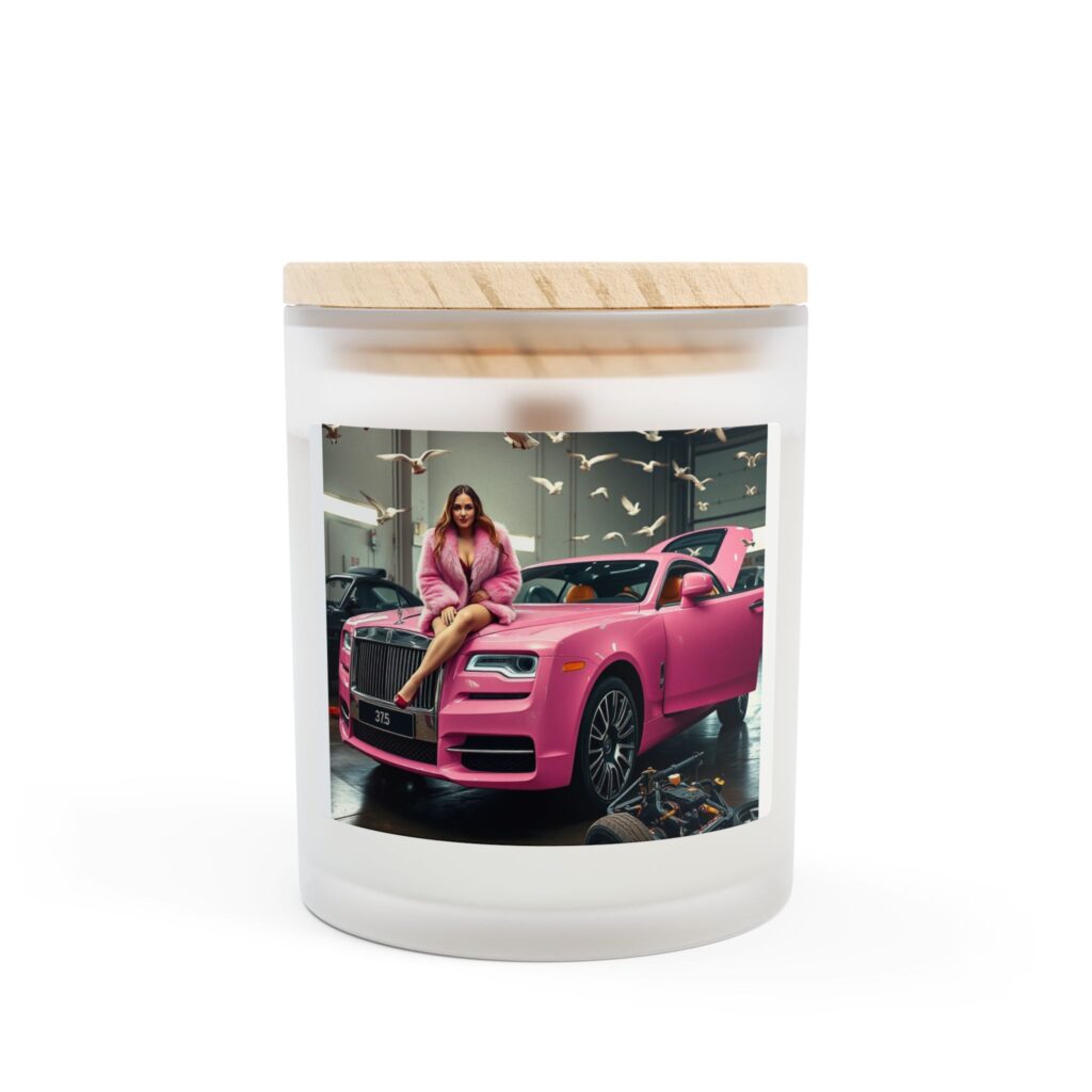 "Fast Lane" Frosted Glass Candle, 11oz