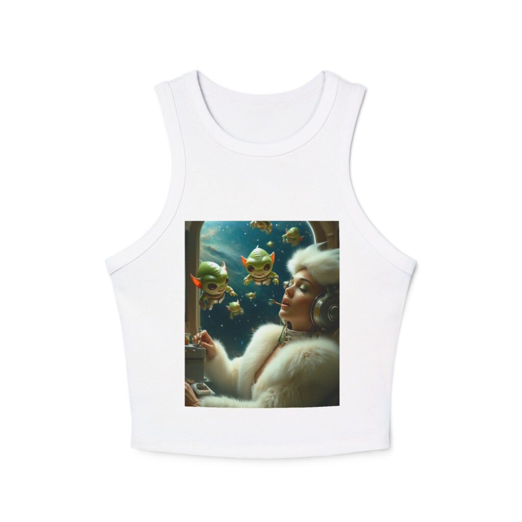 "Galactic Manicure" - Women's Micro Rib Racer Tank Top