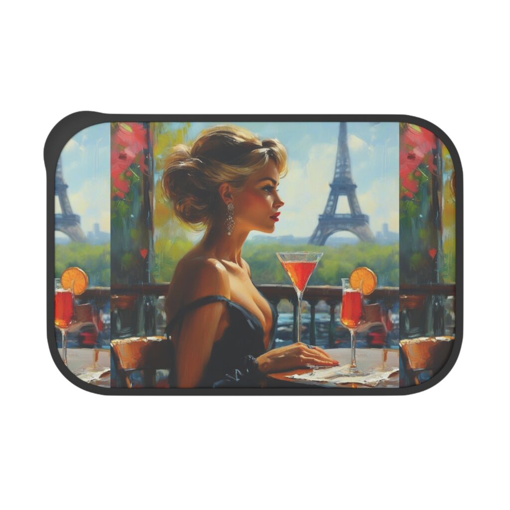 "Parisian Pour" - Bento Box with Band and Utensils
