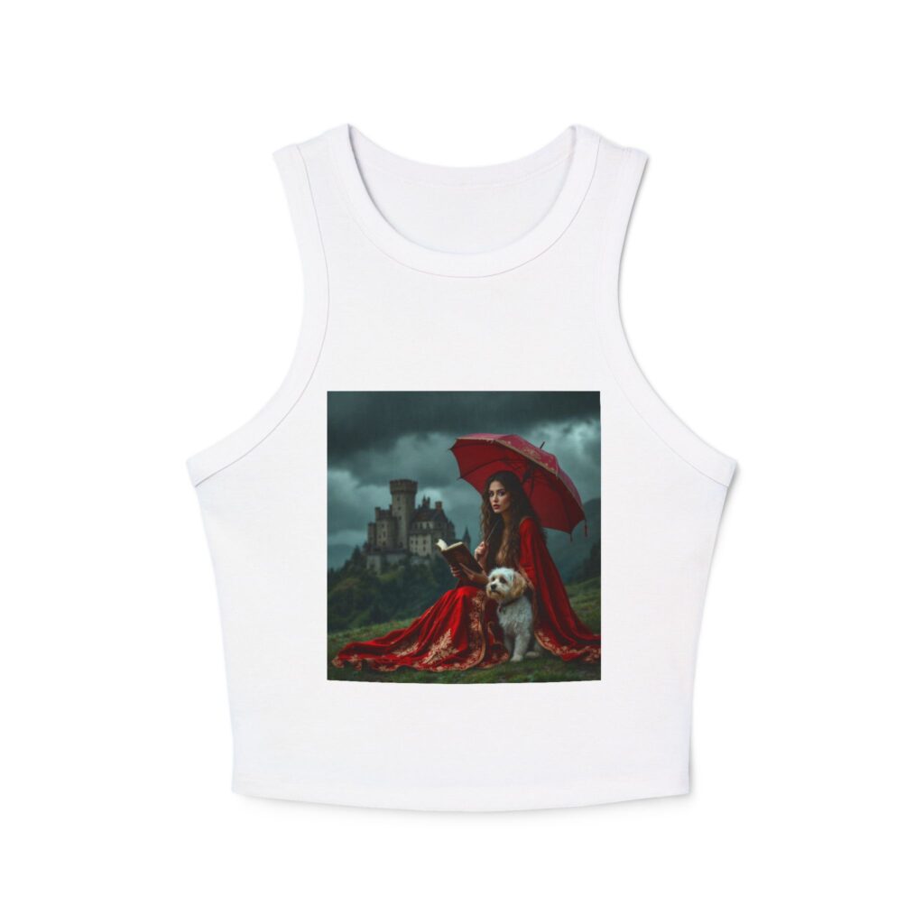 "Crying Skies" - Women's Micro Rib Racer Tank Top