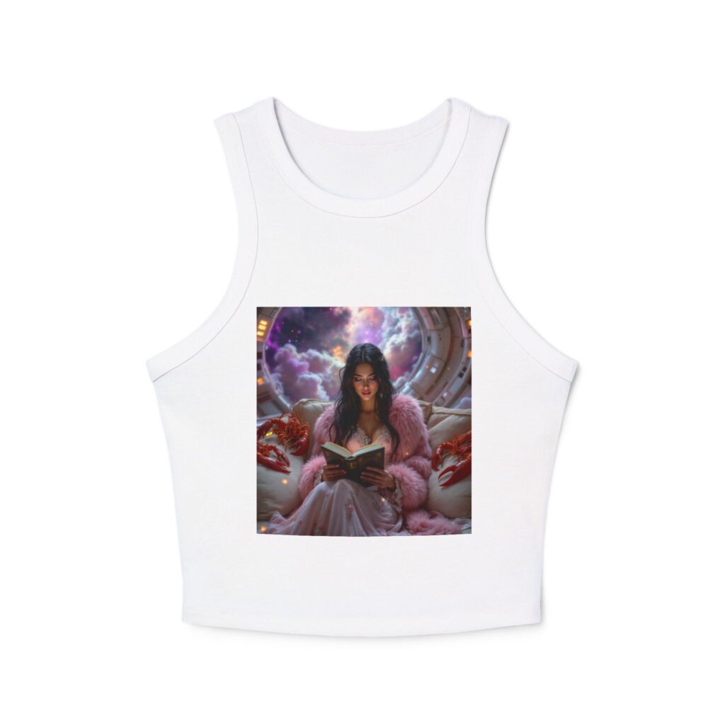 "Lobster Library" - Women's Micro Rib Racer Tank Top